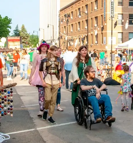 a group of people in clothing.